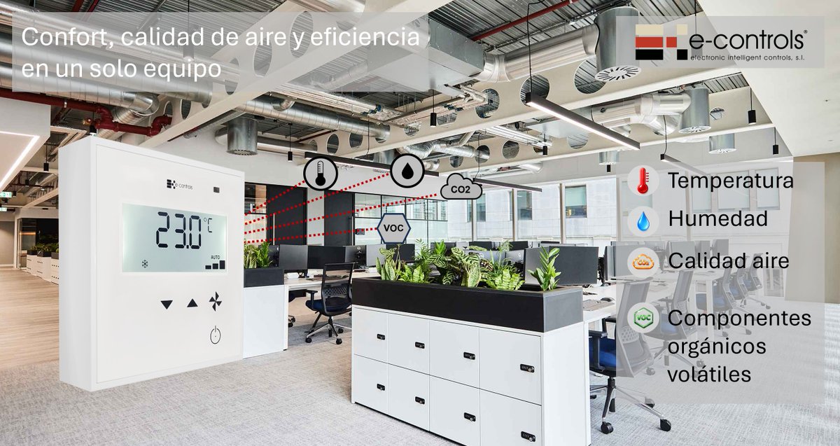 E_Controls's tweet photo. 📢 Controlar la climatización de un espacio no es solo regular la temperatura… - https://t.co/rJNgvsFN3H https://t.co/sYZ7eigwAm