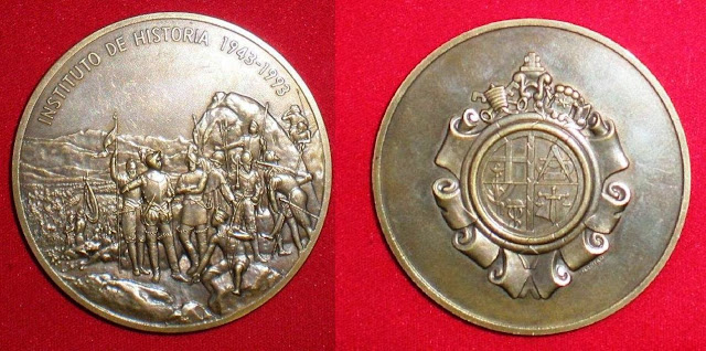 El 12 de Febrero de 1541 se funda ala ciudad de #Santiago de Nueva Extremadura, por el conquistador español Pedro de #Valdivia: medallaschile.blogspot.com/2011/08/pedro-…