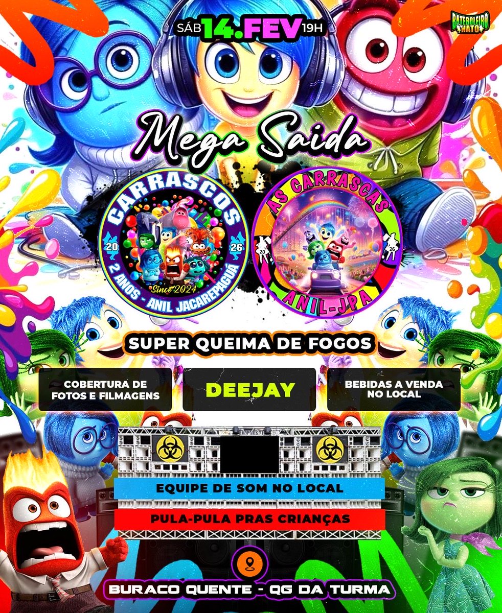 PREPARA PRA MIMMMMMMMMM, DIA 14 DE FEVEREIRO TEMOS UM ENCONTRO MARCADO, PARA O MAIOR ESPETÁCULO DO PLANETA TERRA, SÁBADO DE CARNAVAL É TUDO PELO BURACO QUENTE!! #CARRASCOSANIL00  #ASCARRASCAS01