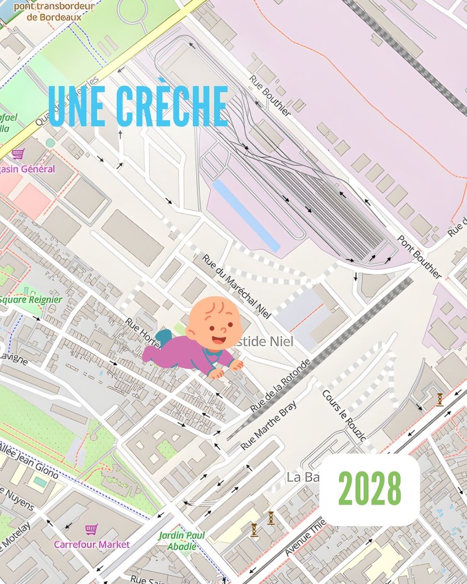 🏗️ Situez les nouveaux équipements publics à <a href="/BastideNiel/">Bastide Niel</a> !

- Un 2e groupe scolaire
- Un gymnase
- Deux crèches de 30 berceaux
- Une salle polyvalente

bastideniel.fr/retour-sur-la-…

#Bordeaux #BastideNiel #EquipementPublic #EquipementScolaire #EquipementSportif