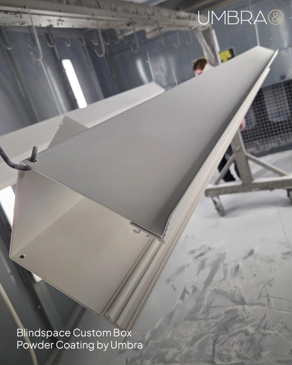 blndspace's tweet photo. This is where the finish starts. Custom Blindspace boxes fabricated by @Umbra  Shading, coated and ready for clean concealment on site.

#umbrashading #hiddenblinds #blindspacebox #architect #concealedbox https://t.co/oBsLicTBqJ