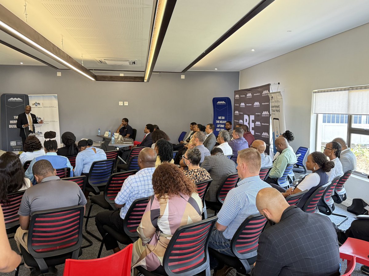 BEswatini's tweet photo. Doors are OPEN at the BE War Room.
Hon. Savannah Maziya is in the building.
Today isn’t just a meeting, it’s the starting line for Eswatini’s digital economy.
#ESwatinisDigitalFuture #BEImpact https://t.co/fA6ZQd26On