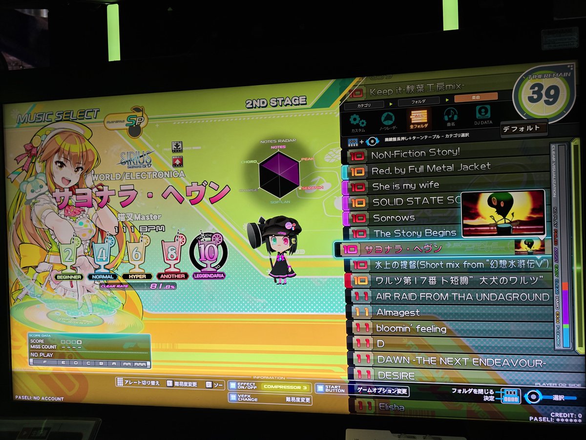 神譜面です。 ありがとうございます。