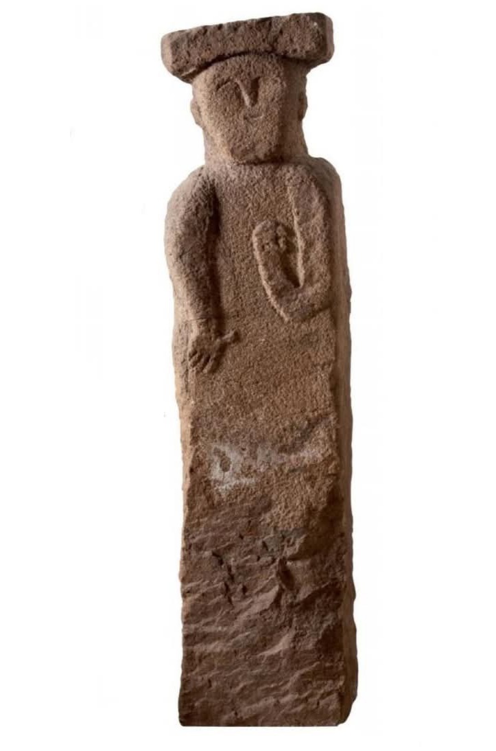 An early medieval Slavic stone idol or "kumir" from Šareni potok (Šarkamen) near Negotin, Serbia. Monuments like this have many parallels in the Slavic world. Image: Krajina Museum Negotin.