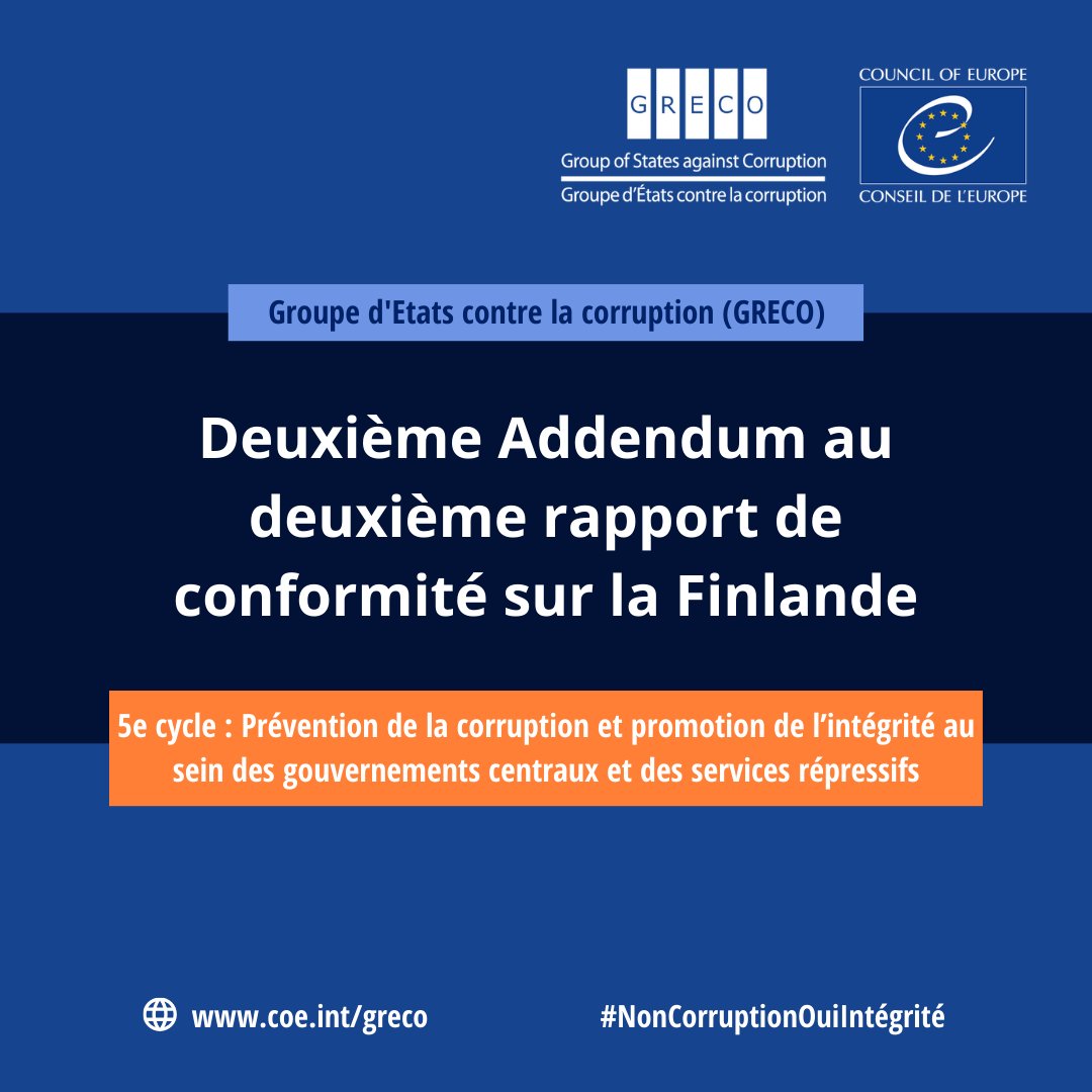 GRECO Council of Europe tweet media