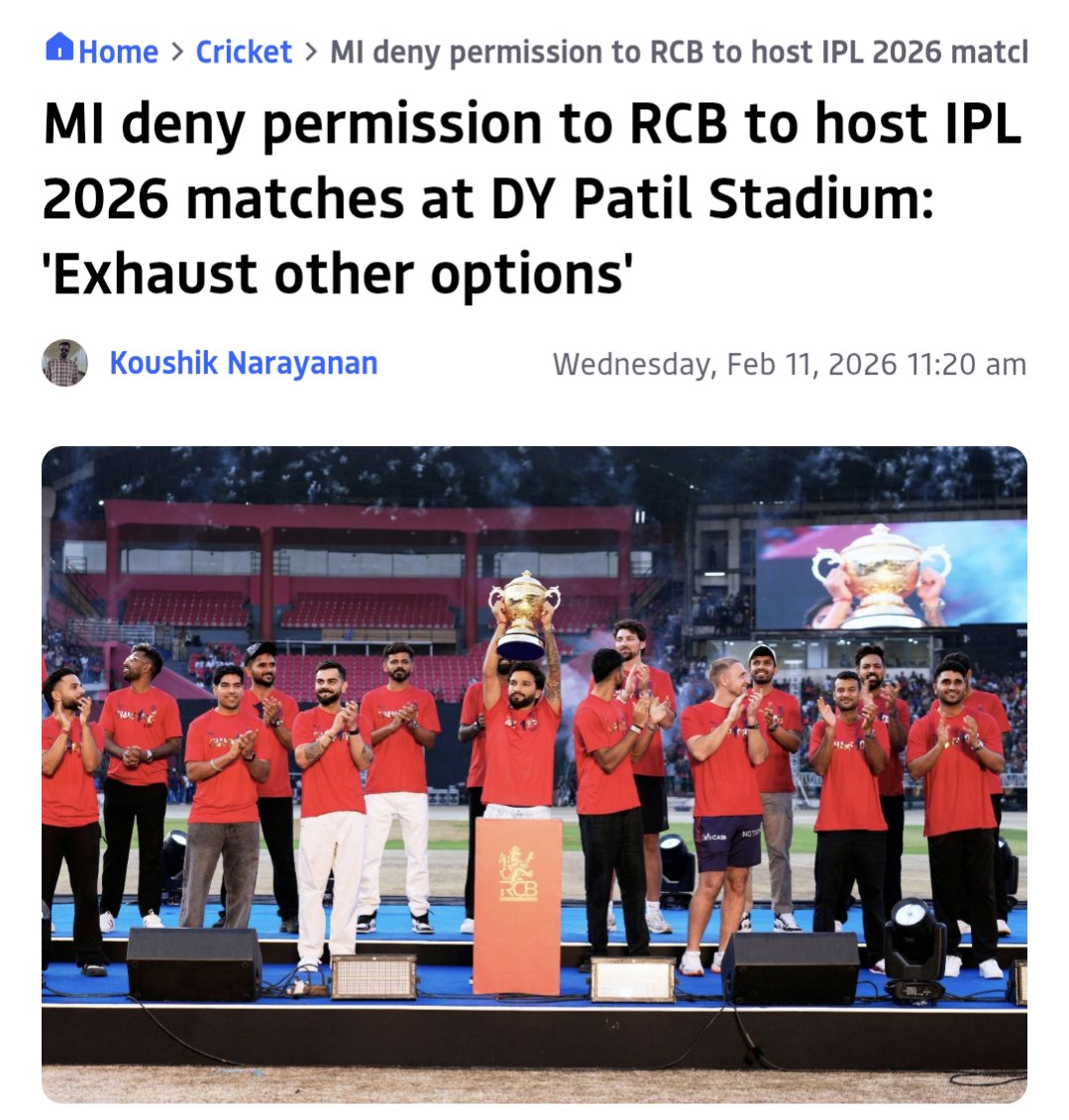 Mumbai Indians didn't allow RCB to make DY Patil their home 🤣🤣🤣. Valid ...