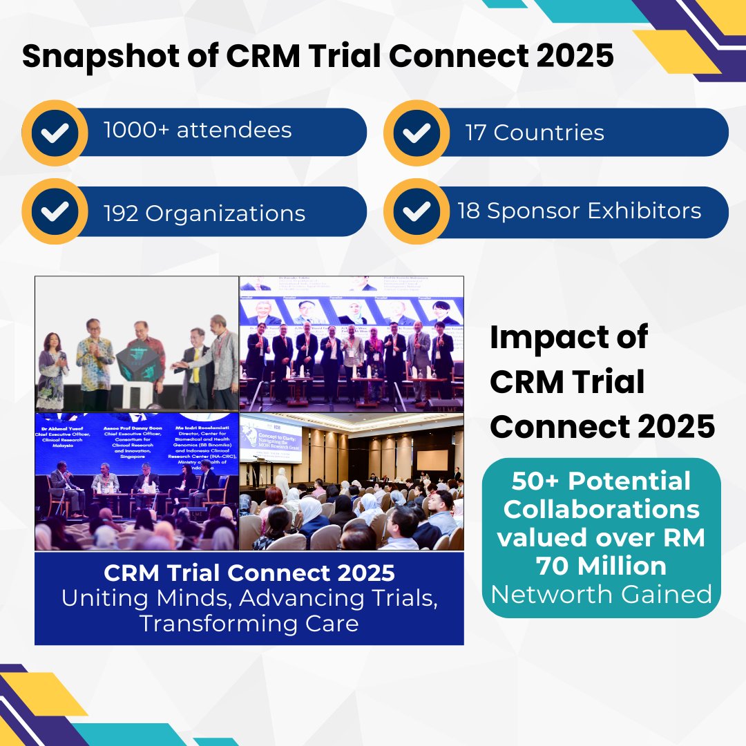 Early Bird Registration Now Open!

The countdown to CRM Trial Connect 2026 has officially begun! Join Asia’s flagship clinical research conference, bringing together global leaders from industry, research institutions, regulators and academia all in one powerful platform.

Taking