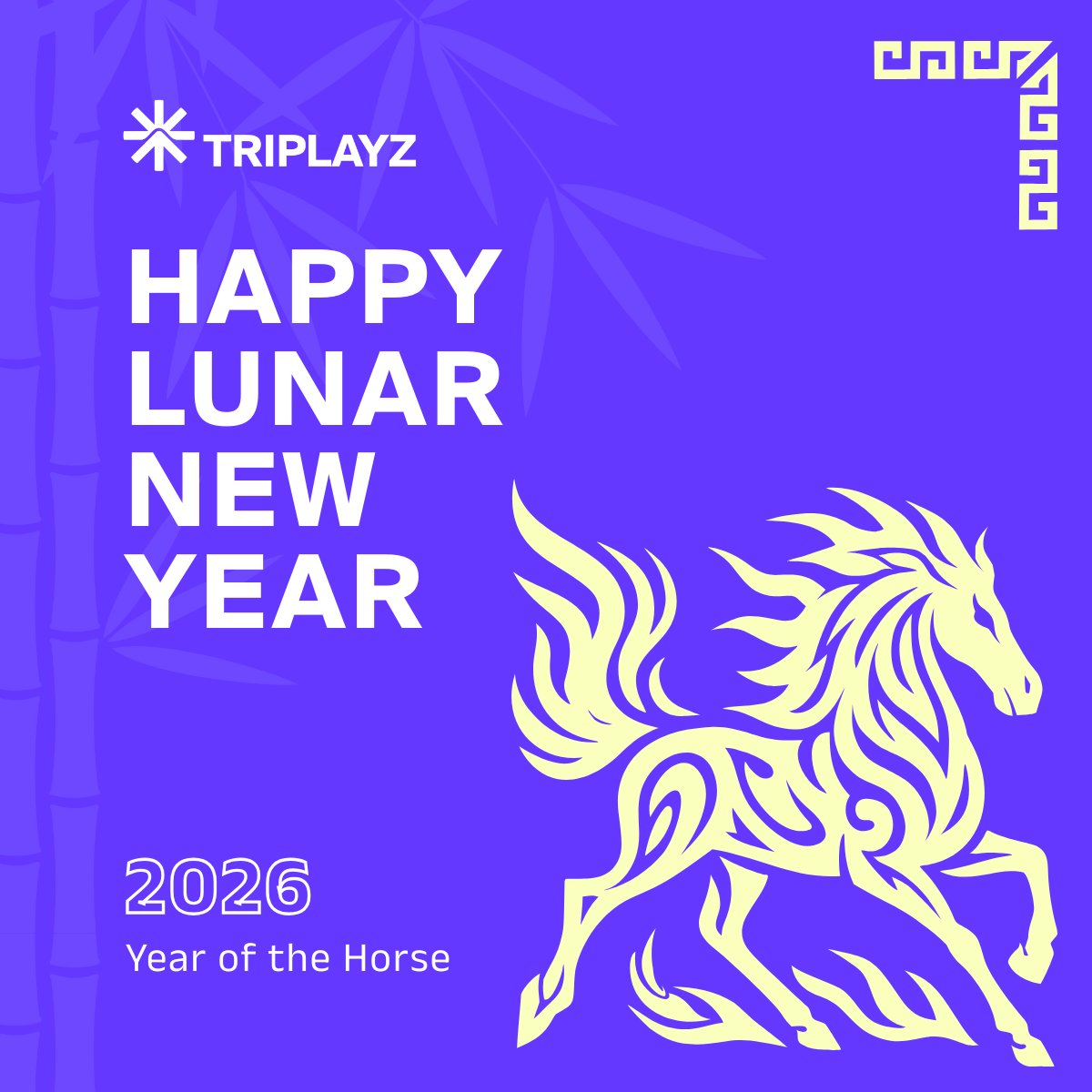 triplayz_tech's tweet photo. Happy Lunar New Year 🎉 ​

Wishing you a 2026 filled with bold energy, creative breakthroughs, and meaningful growth. Thank you for your continued partnership; we look forward to building greater impact together. 🧧 ​
​
#Triplayz #WhereVisionsTakeShape #HappyLunarNewYear https://t.co/OGsY4L88BO