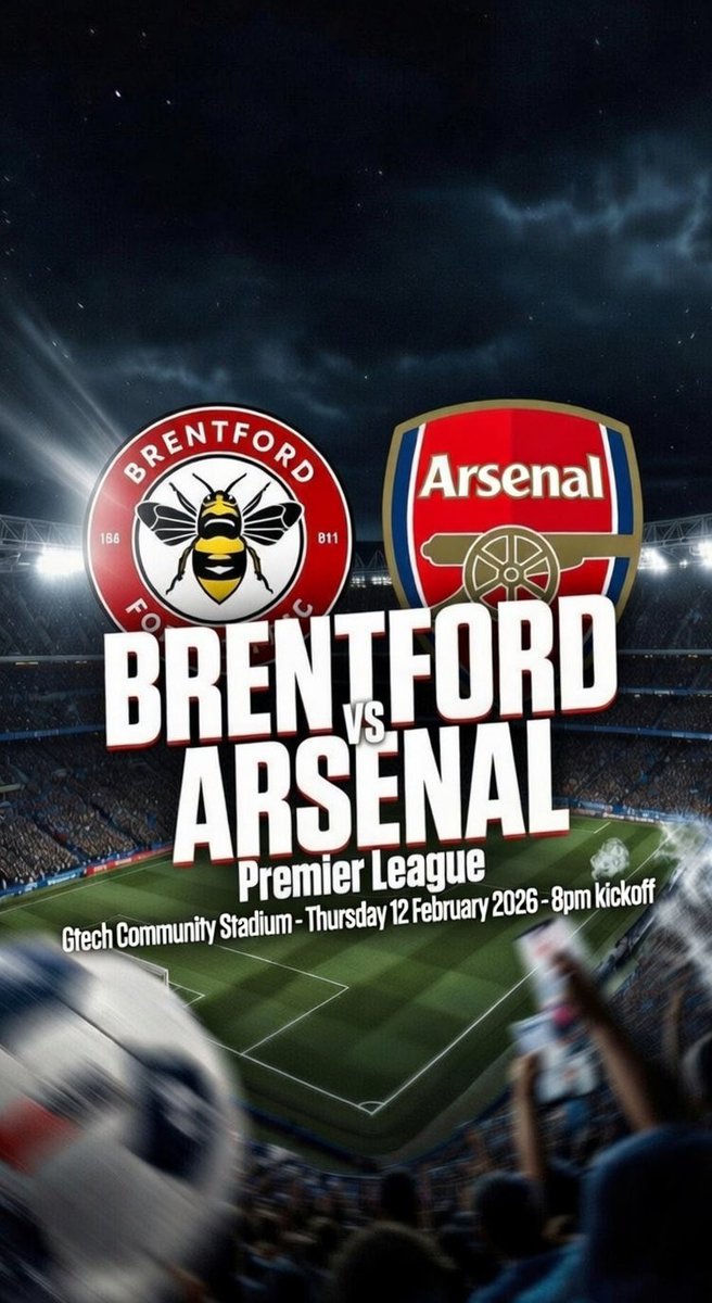 Madivakia's tweet photo. Gtech Community Stadium tonight.
Same old story?
Arsenal coming to collect 3 points.
Unbeaten run vs Brentford continues ๐ดโช
COME ON YOU GUNNERS! #ARSvBRE https://t.co/0hjZUJnS4R