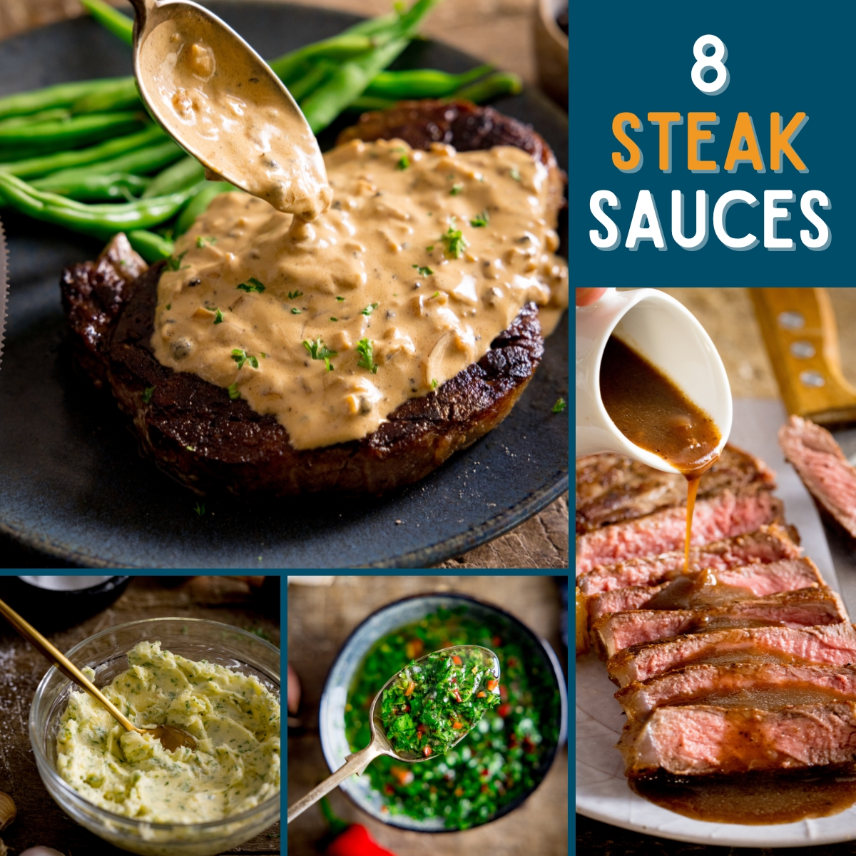 KitchenSanc2ary's tweet image. A collection of my favourite sauces to accompany beef steak including peppercorn, diane, &amp;amp; chimichurri.
If you're cooking steak for Valentine's Day, why not try one!
#ValentinesDay #steak #Foodie 
kitchensanctuary.com/steak-sauces/