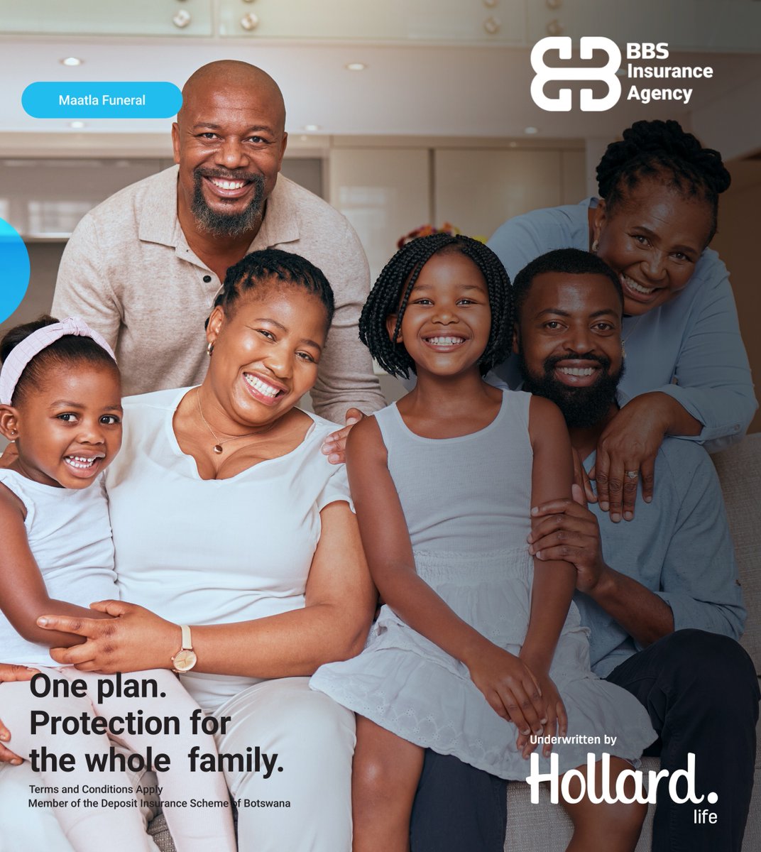 Open a Maatla Funeral Plan with BBS Bank from just P18.00. Cover your family with benefits for tombstone, groceries, decor, and income support. Visit our Branches or call 3631602 or email call@bbs.co.bw for more information. #BBSBankInsuranceAgency #maatlafuneralplan