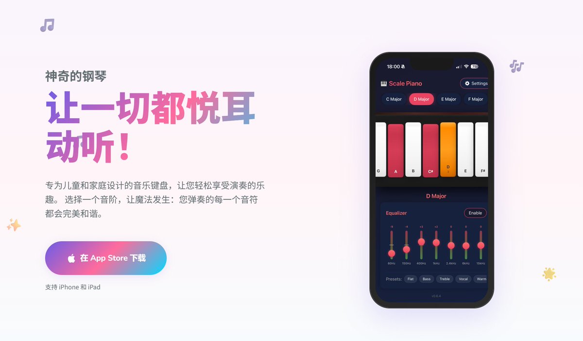 Gente, me he creado una app de un piano que en vez de tener teclas blancas y negras sólo tiene teclas blancas. Se escoge la escala aparte. 
Si alguien quiere echar un rato divertido tocando música, link en el siguiente tweet.