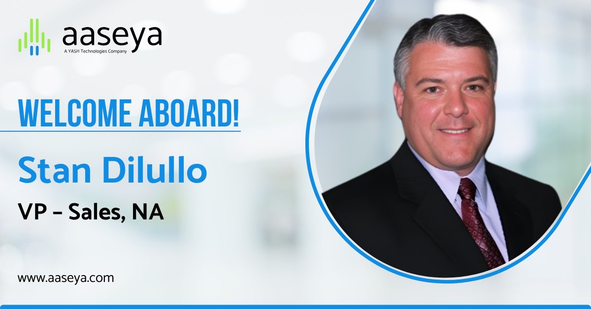 Welcome Stan to Aaseya!Thrilled to have Stan DiLullo join our leadership team! 20+ yrs in low-code, AI decisioning &amp; digital transformation. Perfect fit for our #AIFirst mission.Let's welcome him! #Aaseya #Leadership #LowCode #AI