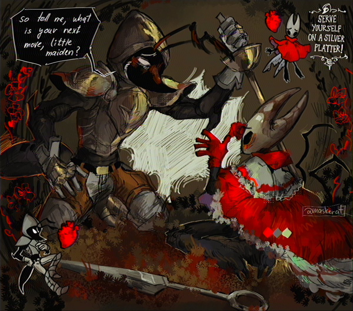 redraw of my very first drawing for my SilkSong horror AU. 

#SilkSong #HollowKnight