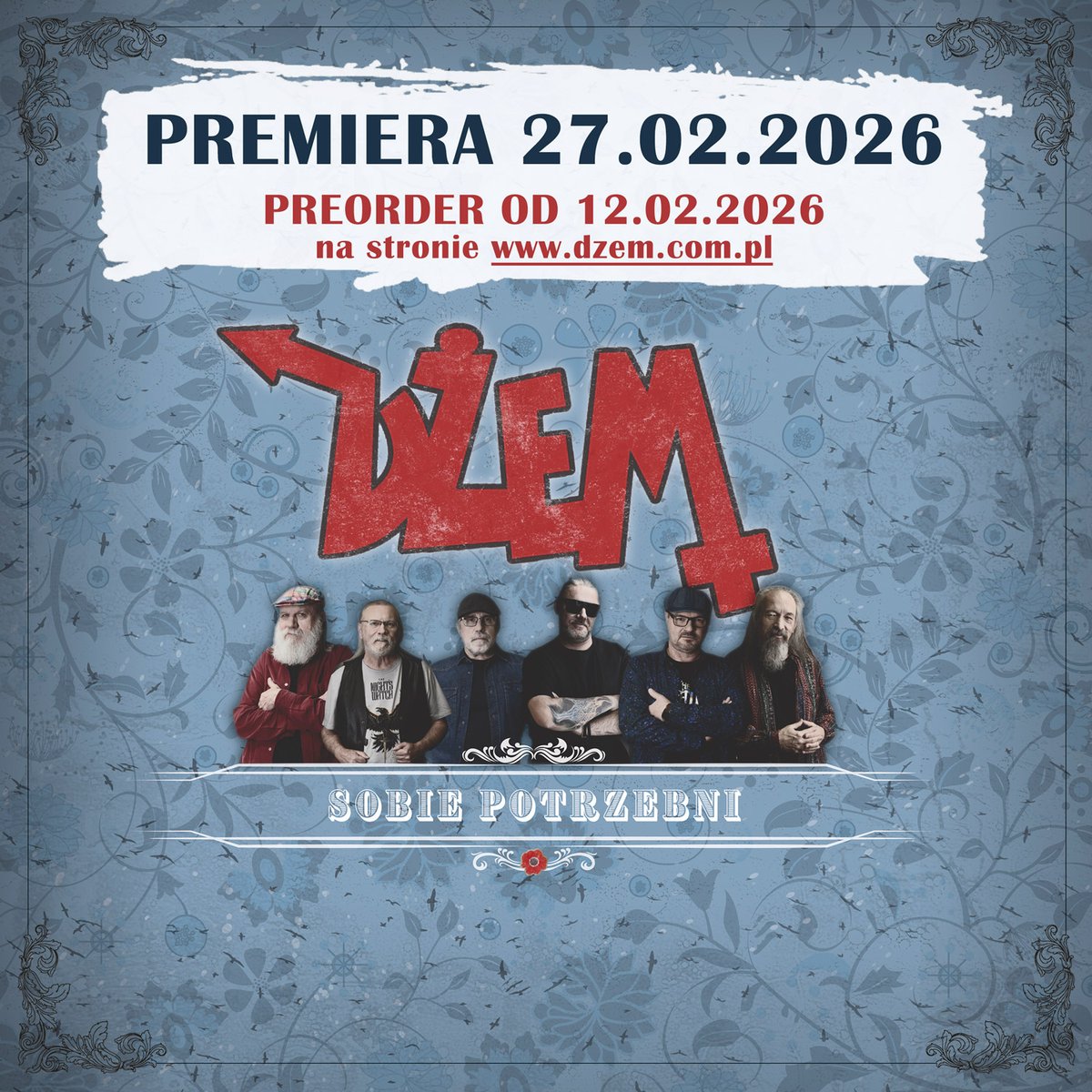 Sobie potrzebni" na CD i VINYLU! 📷
Już dzisiaj w naszym sklepiku rozpoczynamy PREORDER najnowszego wydawnictwa - "Sobie potrzebni", którego premiera będzie miała miejsce 27.02.2026.

📷 CD - dzem.com.pl/sklep/plyty/so…
📷 VINYL - dzem.com.pl/sklep/plyty/so…
