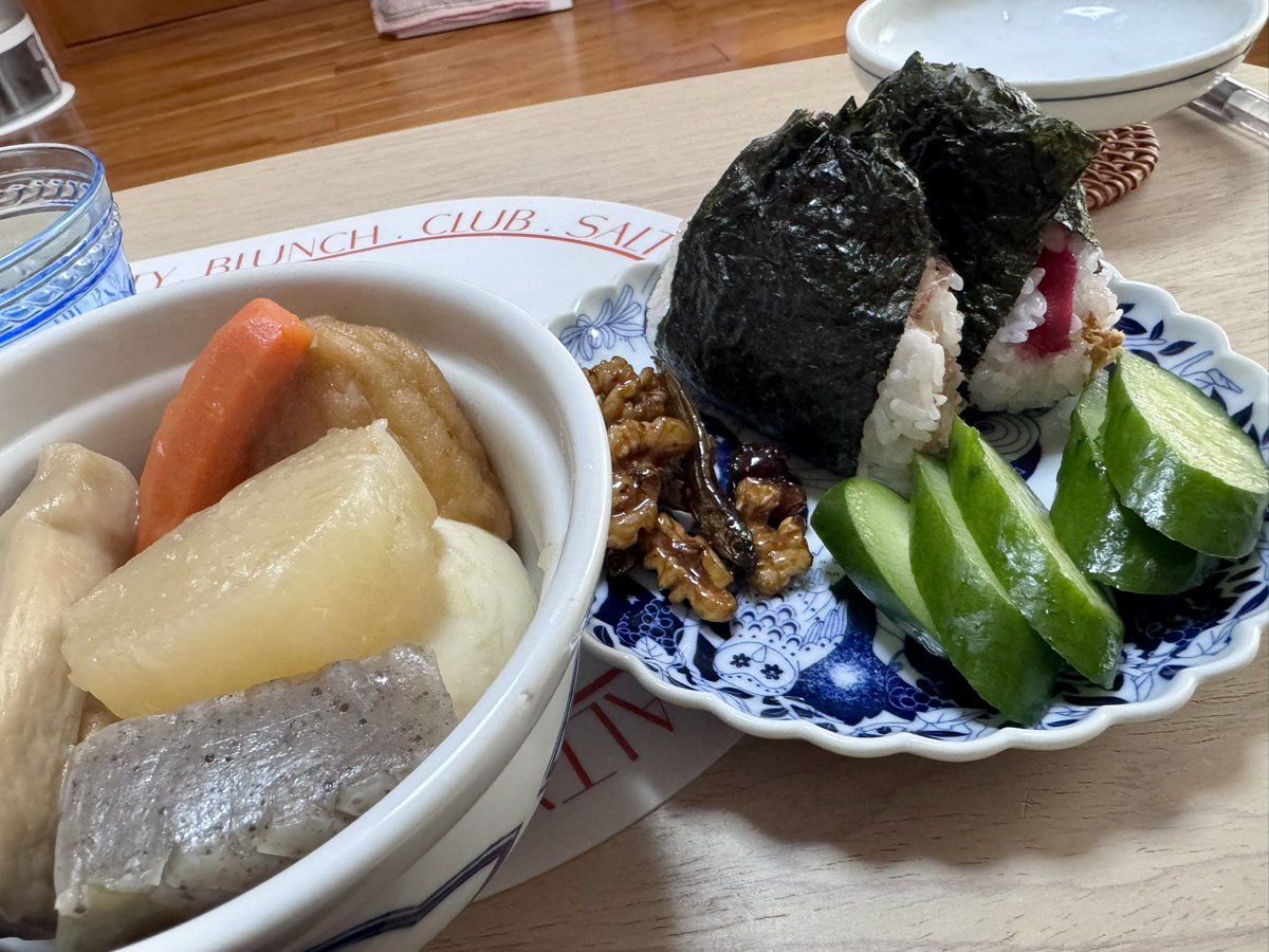 #野郎飯 #おでん #おにぎり