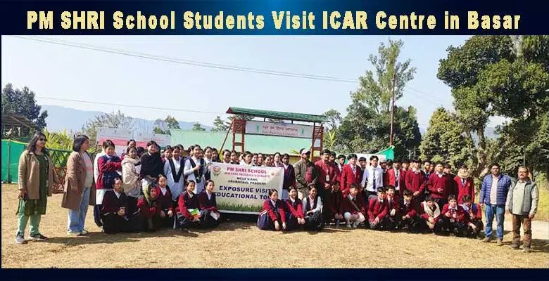 MyGovArunachal's tweet image. As part of the #PMSHRISchools initiative, students &amp;amp; teachers from JNV Kombo, West Siang, explored #ExperientialLearning at the ICAR–Arunachal Pradesh Centre. The visit offered insights into agricultural research, #SustainableFarming &amp;amp; career prospects in the agri-sector.