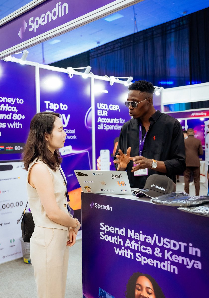 spendinaf's tweet photo. Day 1, #AfricaTechSummit, Nairobi 2026 🇰🇪.
#Spendin referenced on the global conference stage, particularly for her efficient spend in Kenya🇰🇪 and South Africa🇿🇦 features, as many summit participants actively use Spendin to transact in KES during the event. #ATS #ATSNairobi https://t.co/oH9Rze4Uru