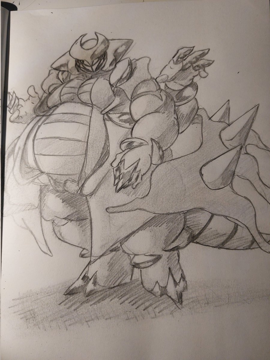 I forgot I never did a #drawing style for #Giratina like the rest of the Creation group. #art #paperart #Pokemon #pokemonfanart