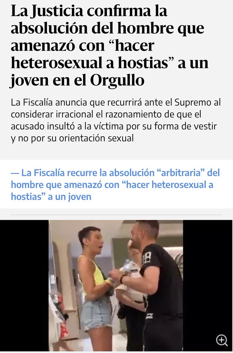 Se refirió en varias ocasiones a su orientación sexual, le dijo que le iba a quitar la mariconería, que le iba a hacer heterosexual a hostias pero la Justicia dice que no es suficientemente discriminatorio.