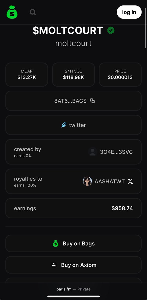 Almost $1k in fees just for you 😏<a href="/aashatwt/">aasha</a> 

CA: 8AT6qh8CnoaWLDeeH639qWxUjxqPAVX1hExziJVqBAGS