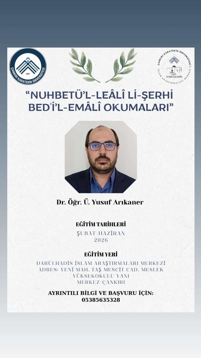 Darülhadis İslam Araştırmaları Merkezi (@cakudarulhadis) on Twitter photo 