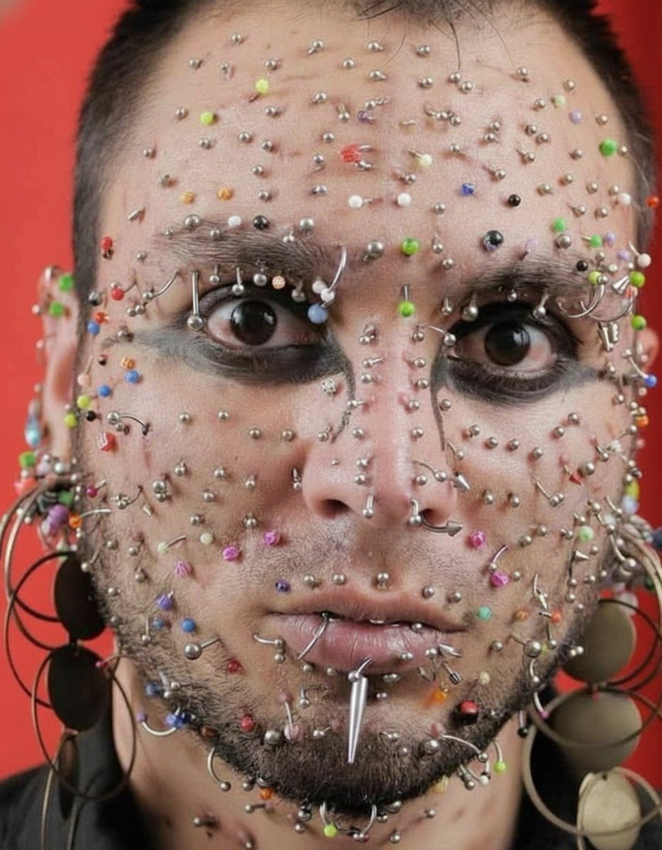 As a guy can you have this much piercings  to please your woman?
As a lady can you be with someone with this much piercings ?