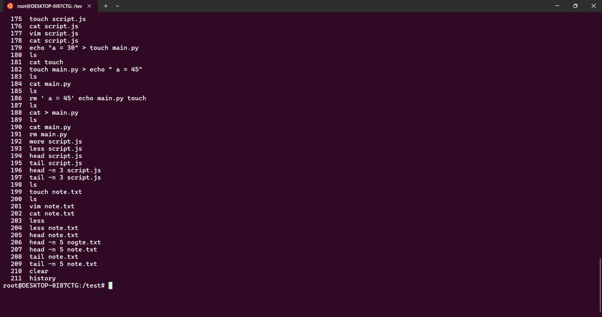 akarshjha_'s tweet photo. Started learning Linux.

Practiced basic terminal commands:
pwd, cd, ls, cp, mv, touch, rm
cat, less, head, vim
Trying to get comfortable working in the terminal every day.
#Linux #Backend #DevJourney https://t.co/hpXAi9J5Df