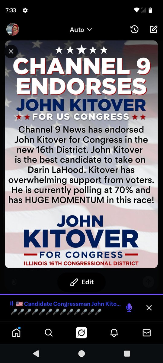 🇺🇸 Candidate Congressman John Kitover IL 16 tweet media