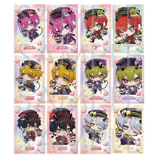Rejet_info's tweet photo. 【Rejet Galerie Blanche】
🍓2月21日(土)発売🍓

· • —– ٠ ✤ ٠ —– • ·

ディア♥ヴォーカリスト
「カラフルハートビート」

・缶バッジ：495円
・キラキラつながるアクリルストラップ ：660円
・ポラ風ラメカード：385円
・アクリルフィギュアスタンド：各1,540円

· • —– ٠ ✤ ٠ —– • ·

#リチェリ #リジェリー #ディアヴォ