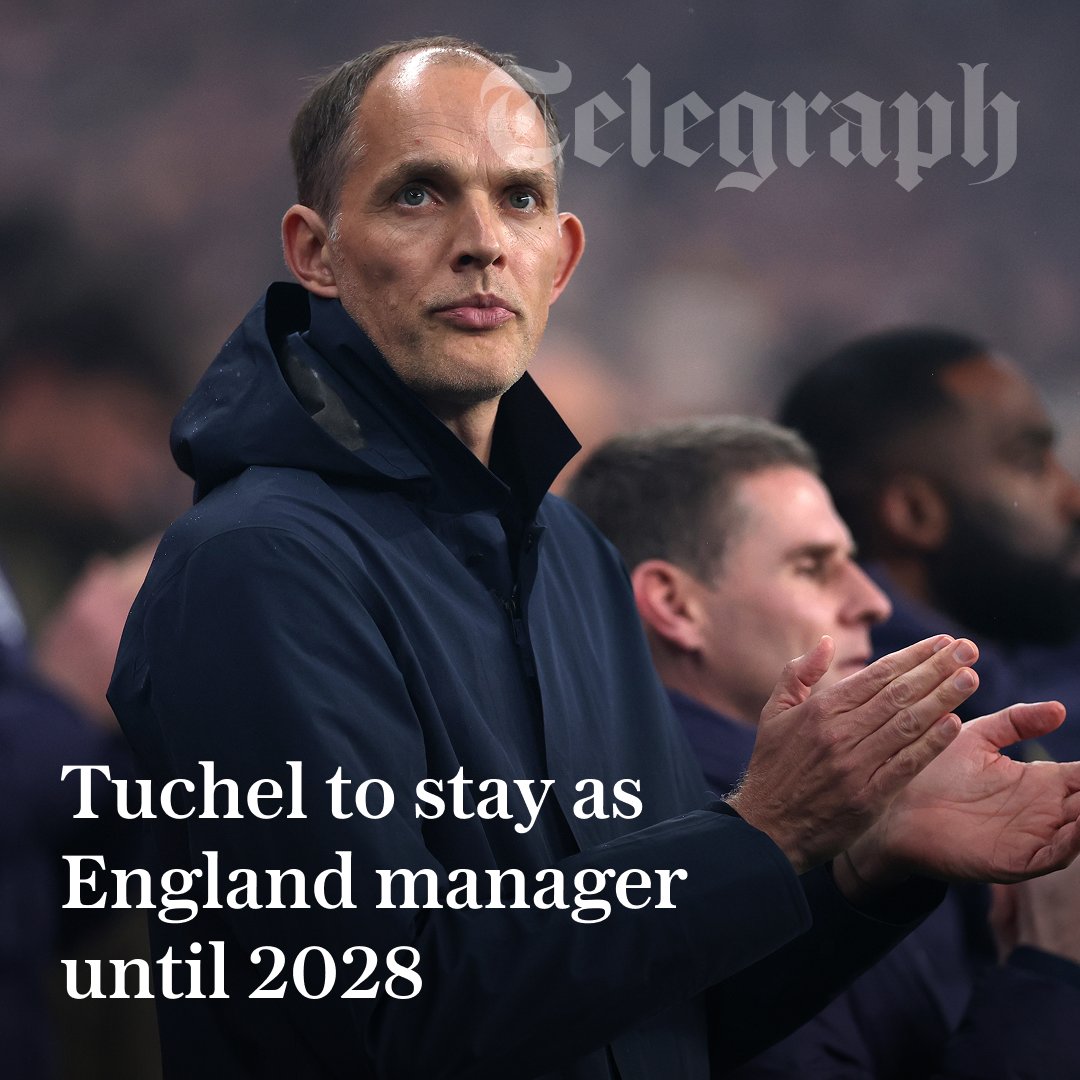🚨 NEW: Thomas Tuchel will sign a contract extension with the FA which will rule him out of the Manchester United job and keep him as England manager for Euro 2028.

The FA is expected to make an announcement later today. 

<a href="/SamWallaceTel/">Sam Wallace</a> has more ⬇️
telegraph.co.uk/football/2026/…