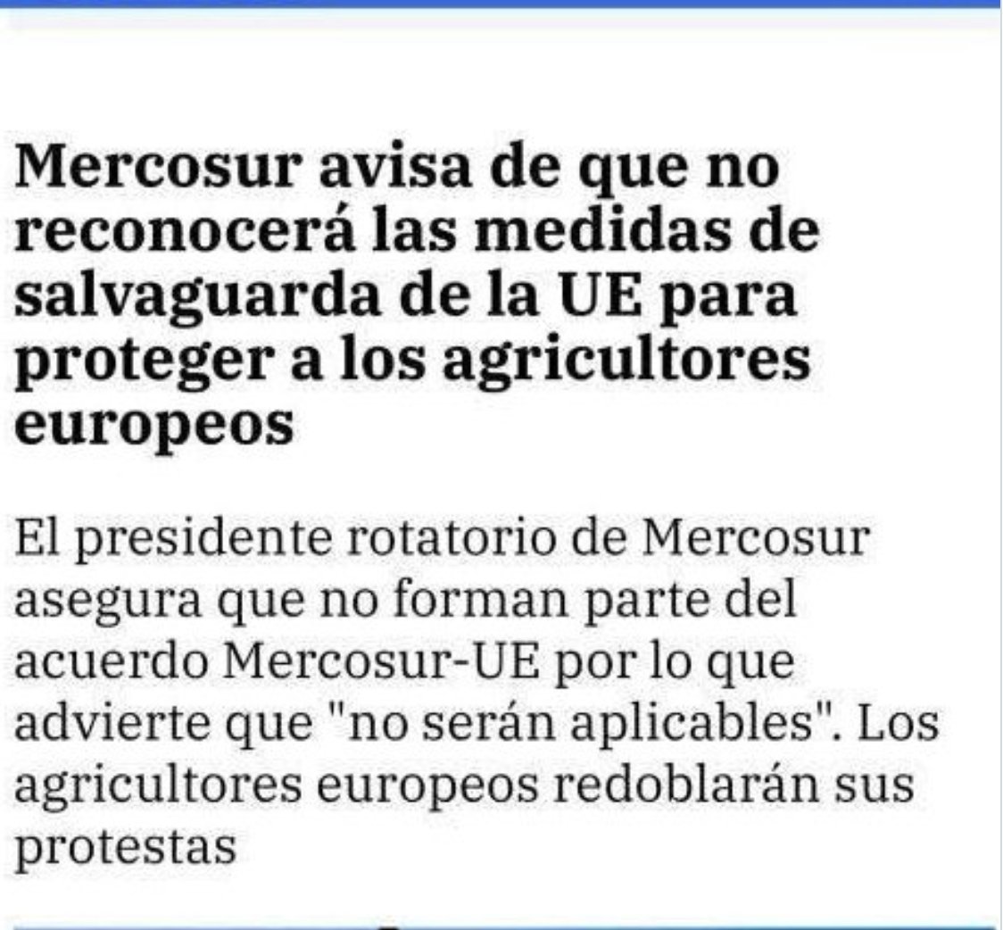 Señores del Partido Popular. Esta información debería ser suficiente para que abandonaran sus intentos de engañar junto a los socialistas a los agricultores españoles.