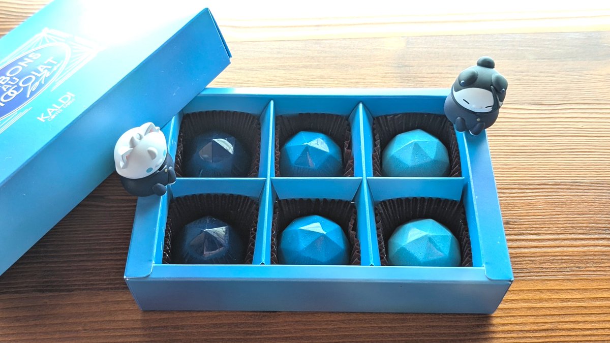 こちらも去年撮ったものですが、今年もカルディにありました。鮮やかなブルーのチョコレート💙🩵