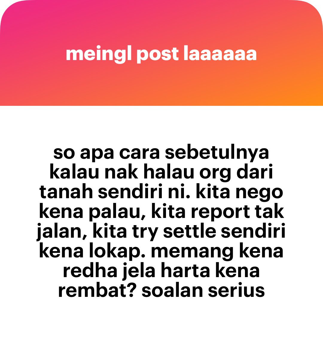 Dah macam kes tanah palestin kena occupied dengan israel. Beza dia sini bising panggil rasis sana bising panggil anti semitic