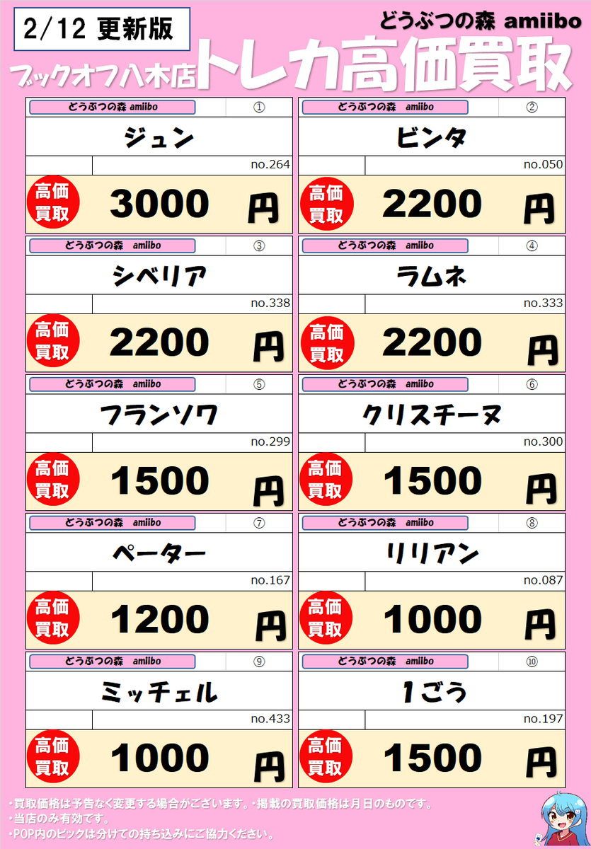 🍃どうぶつの森 amiiboカード高価買取🍃】 どうぶつの森amiiboカードの