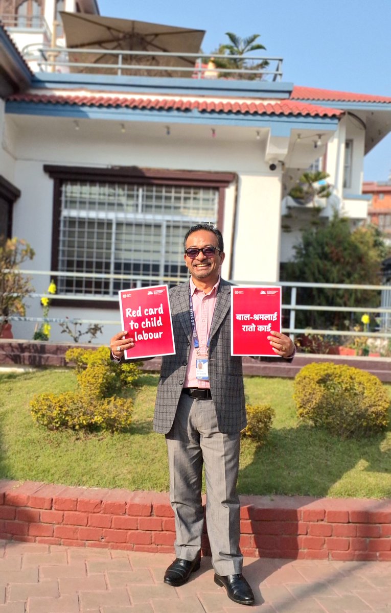rumgurung's tweet photo. It’s time to show a #RedCard to child labour - on the field, in factories, on farms, and everywhere it exists.
Every child deserves education, safety, and the chance to play - not work. Raise your Red Card. End child labour.
#EndChildLabour #RedCardCampaign #EducationforAll https://t.co/s3ElbKVwQE