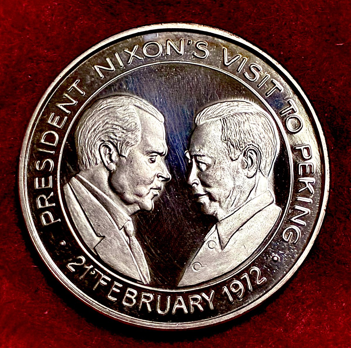 毛沢東銀メダル ♪ 1971年の中華人民共和国（中国）の国際連合（国連