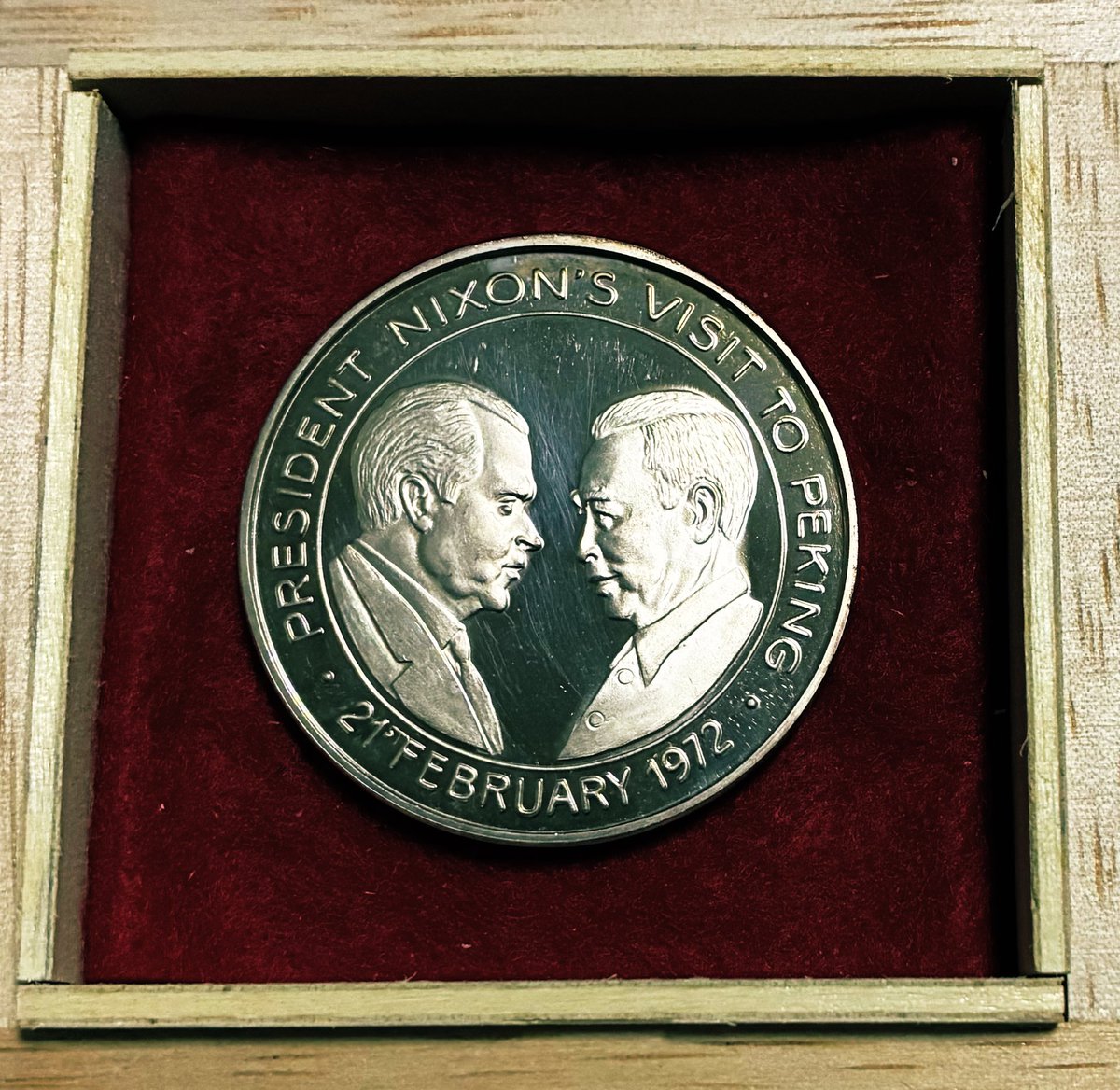 毛沢東銀メダル ♪ 1971年の中華人民共和国（中国）の国際連合（国連