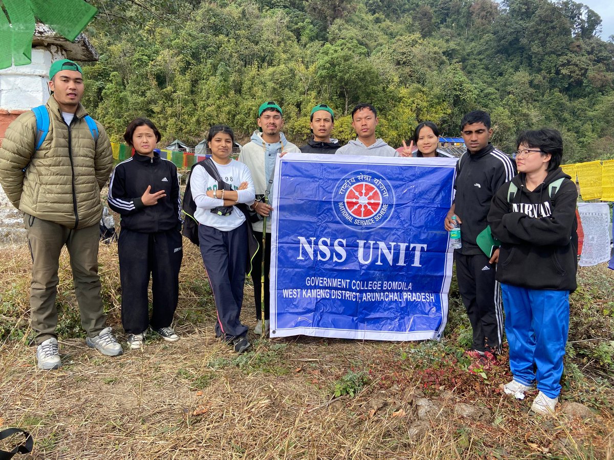 GCBNSSunit's tweet photo. The NSS Volunteers (09 students) of Government College, Bomdila participated in the Eaglenest Jungle Retreat &amp; Bird Festival 2026 (Aeroeast) which held from 8th–10th February 2026 at Eaglenest Wildlife Sanctuary, Kamengbari Area, West Kameng District, Arunachal Pradesh. https://t.co/g0PFQYVT4h