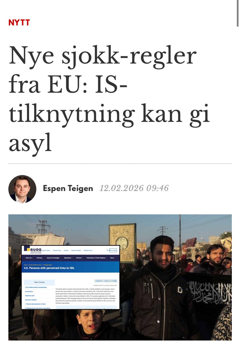 Jeg trodde ikke mine egne øyne. Men det er sant. Nå mener EU at IS-tilknyttede asylsøkere trenger asyl i Europa.