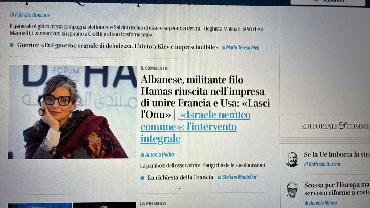La critica è legittima. La diffamazione no.
<a href="/Corriere/">Corriere della Sera</a> dovrebbe saperlo.