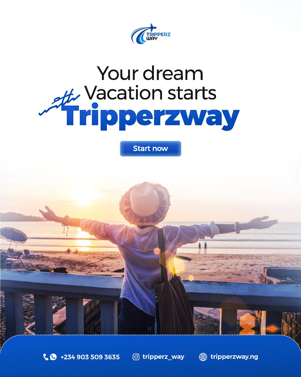 TripperzWay's tweet photo. Start your next adventure with Tripperzway 🌍✈️

Enjoy pocket-friendly travel deals and guidance every step of the way from departure to arrival. We’ve got you covered for a seamless, worry-free experience 💯

#travels #tripperzway #travelcompanyinlgos #tripperzway https://t.co/UOeW1i8Ffq