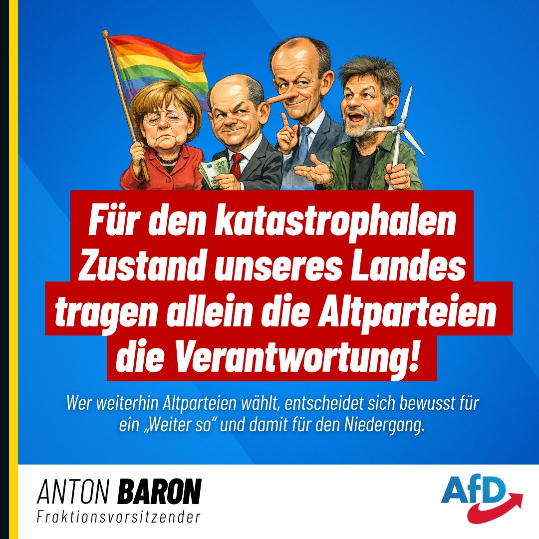 Deshalb nur noch AfD!

#AfD #Wahl #Merkel #Merz #Deutschland