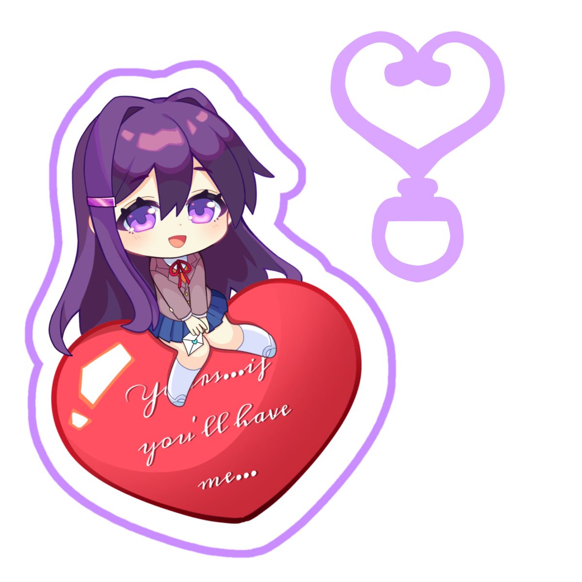 DDLC VALENTINES KEYCHAINS AVAILABLE NOW! 

#DDLC #DokiDokiLiteratureClub #ddlcfanart #ddlcyuri