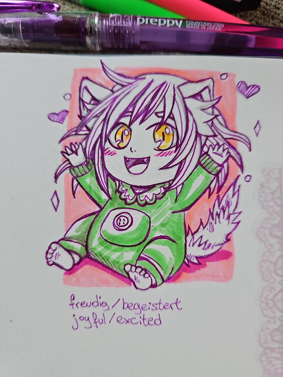 FireCave_Art's tweet image. 💛Portrait Challenge — Day 12 | Joyful / Excited💛
Melody bursts with pure joy, tiny paws in the air.

Her golden eyes shine brighter than everything around her.
#PortraitChallenge #cute #Joyful #kawaii #chibi #manga #FantasyOC #sketchbook #喜び  #かわいい