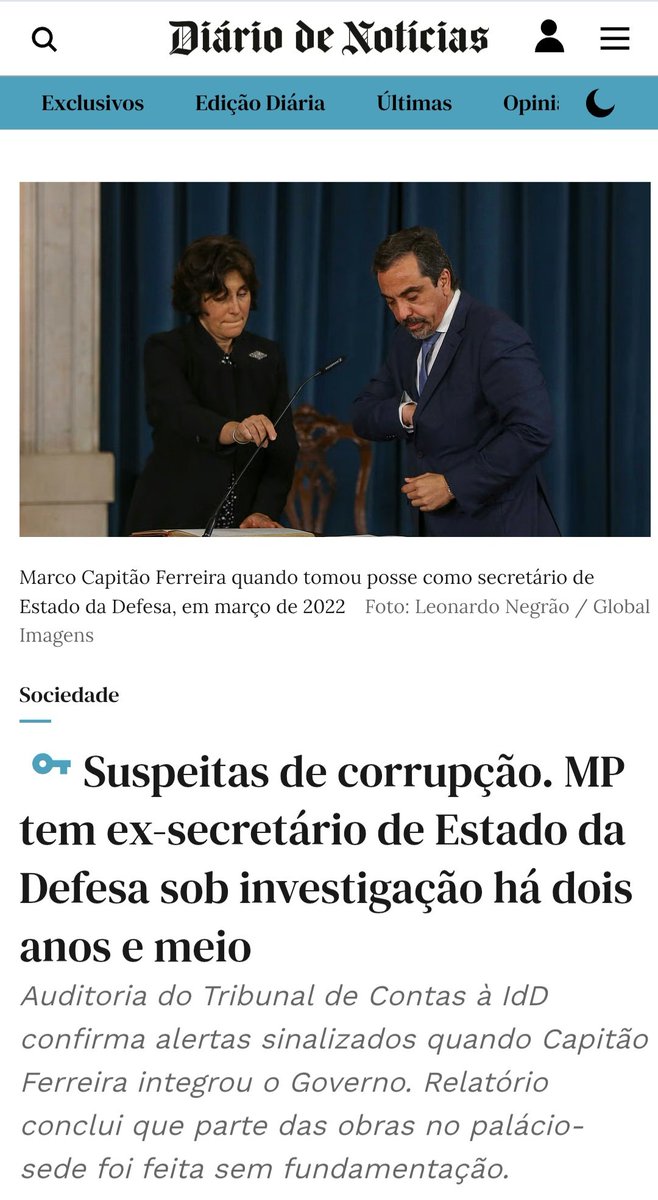 Bom dia caríssimos 😊
<a href="/dntwit/">Diário de Notícias</a> "esqueceram-se" de colocar no título que o senhor é do PS!
Ai se fosse do Chega...