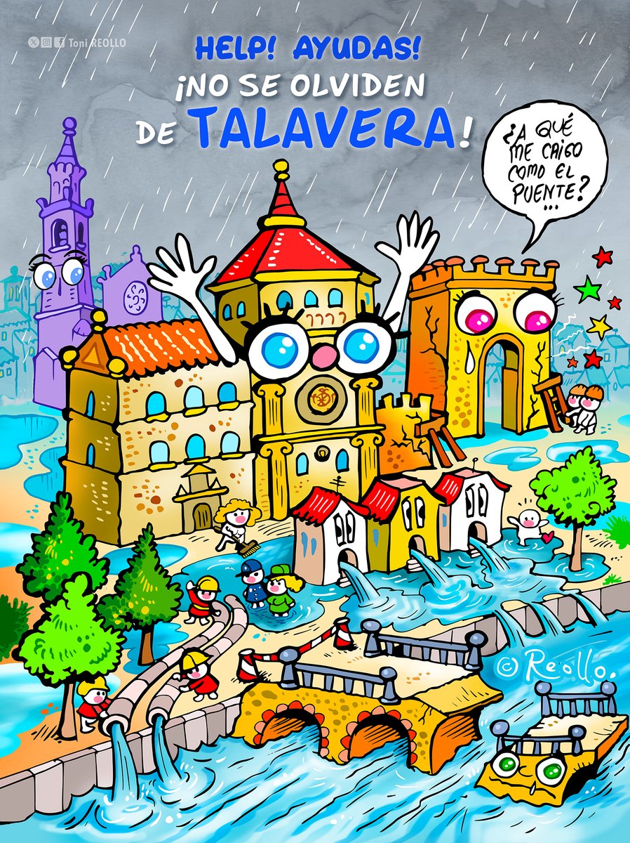 Talavera se rompe...
Talavera se hunde...
...No se olviden de Talavera. 👈

#talaveradelareina #toledo #Lluvias #monumentos #patrimonio #inundaciones #santacatalina #murallas #colegial #ToniReollo #Reollo