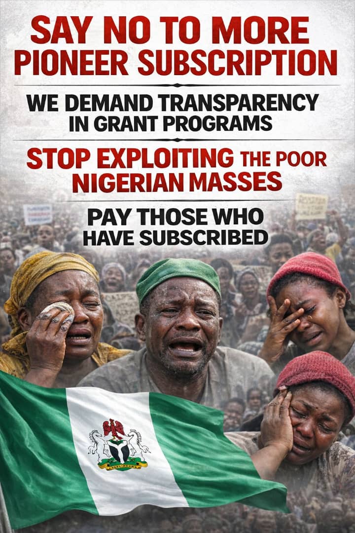 ENOUGH IS ENOUGH, IS TIME TO PUT THE POOR NIGERIA MASSES FIRST,

THE PEOPLE'S VOICE CANNOT BE SILIENCED,IT IS TIME TO PUT NIGERIA'S INTEREST ABOVE PERSONAL GAINS,

WE DEMAND ACCOUNTABILITY, TRANSPARENCY AND IMMEDIATE DISBURSEMENT.

<a href="/cenbank/">Central Bank of Nigeria</a>
<a href="/PressSec/">Karoline Leavitt</a>
<a href="/SenRemiTinubu/">Sen Oluremi Tinubu, CON</a>
<a href="/elonmusk/">Elon Musk</a>