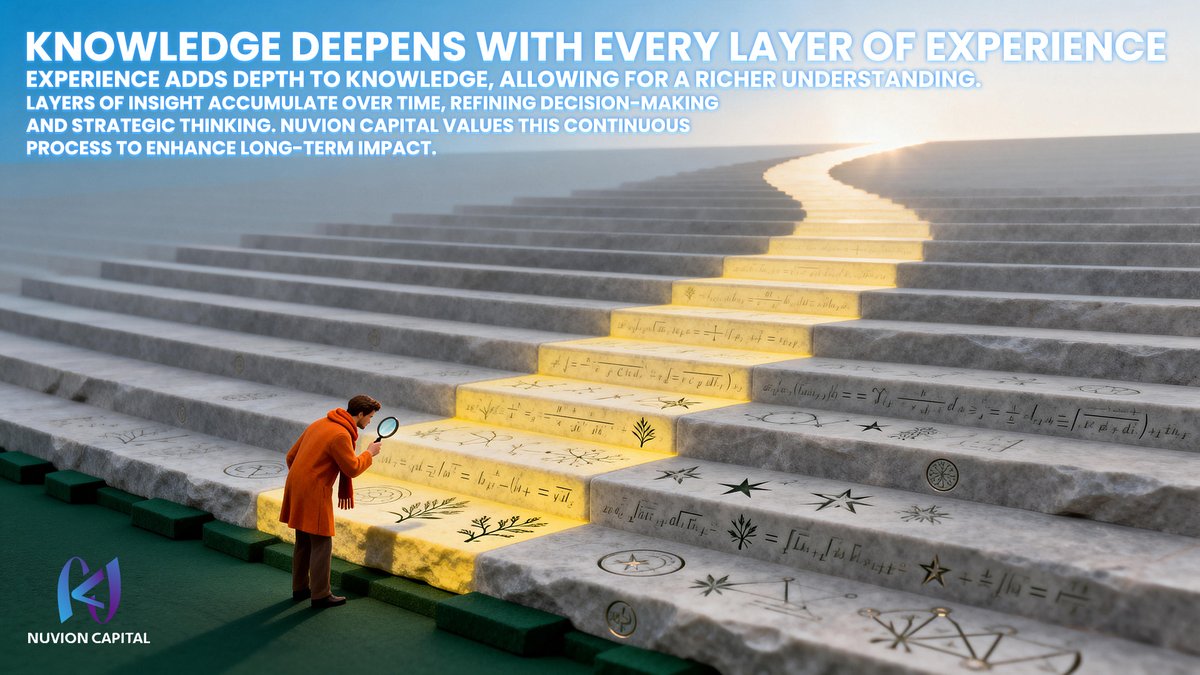 NuvionGlobal's tweet image. 🌱 Each layer of experience deepens understanding and sharpens insight 📊.
📘 Nuvion Capital builds stronger decisions through continuous learning ✨.
🌍 Experience forms the foundation for thoughtful, long-term direction.

#NuvionCapital #ExperienceDriven #StrategicGrowth