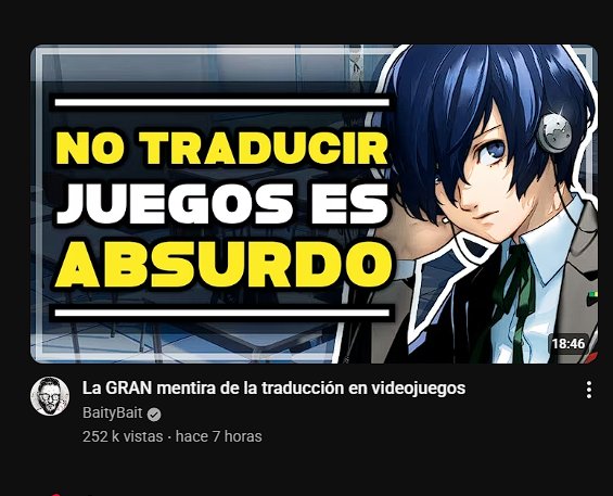 Siempre defenderé todos los productos que se traduzcan al español 
Es el segundo idioma más hablado del mundo y me parece criminal que se le tanto de lado con la excusa de que "el fandom hispano no lo compra"
No idiota, como voy a comprar un juego que siquiera publicitas ❓️❓️
